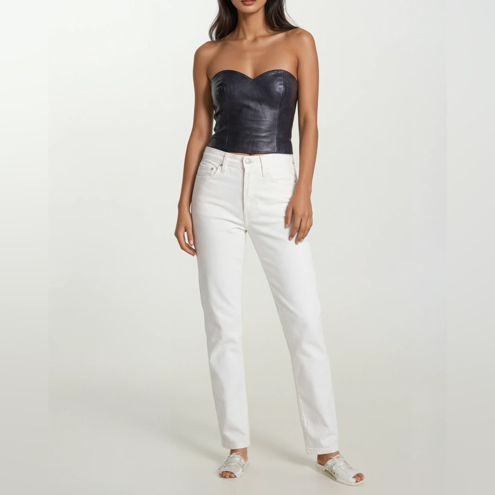 Madewell White Straight-Leg Jeans